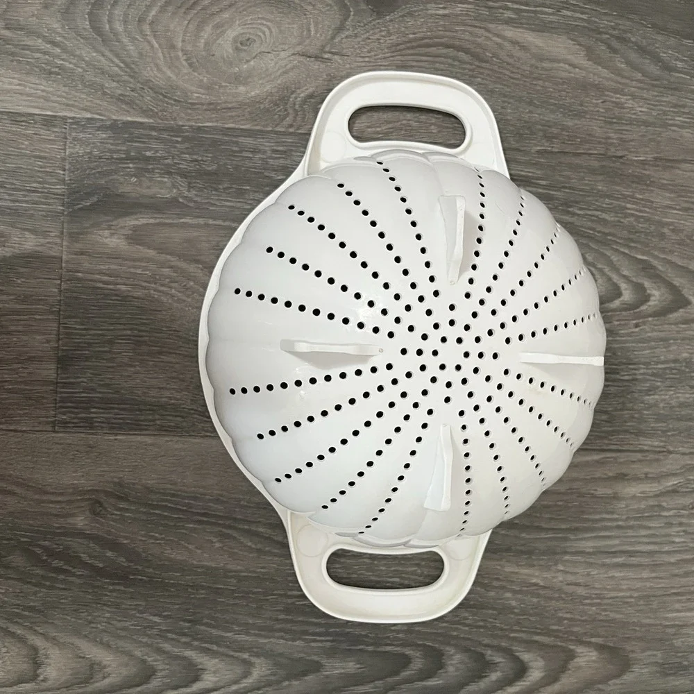 Kitchen Aid White Plastic Strainer Colander Large 5 Quart Deep Two Handles VTG